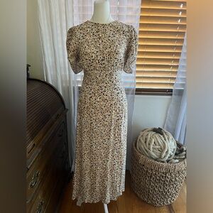 Floral Cream Maxi Dress - Elegant Women's Dress